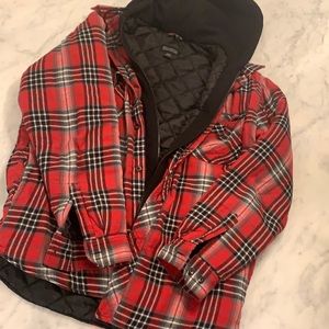 Mens Plaid Jacket hooded jacket